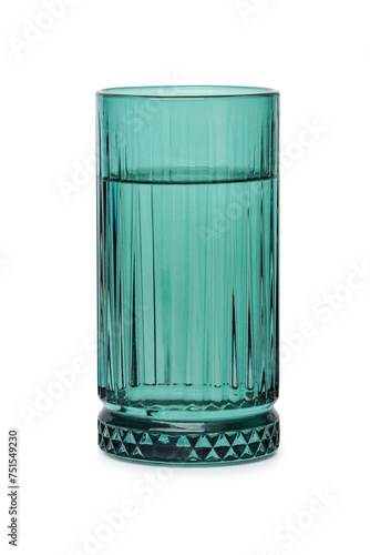 Glass tumbler with water