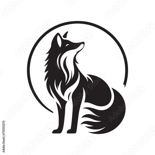 Swift Cunning: Vector Fox Silhouette - Capturing the Graceful Agility and Cleverness of Nature's Sly Trickster in Elegant Form. Fox Illustration