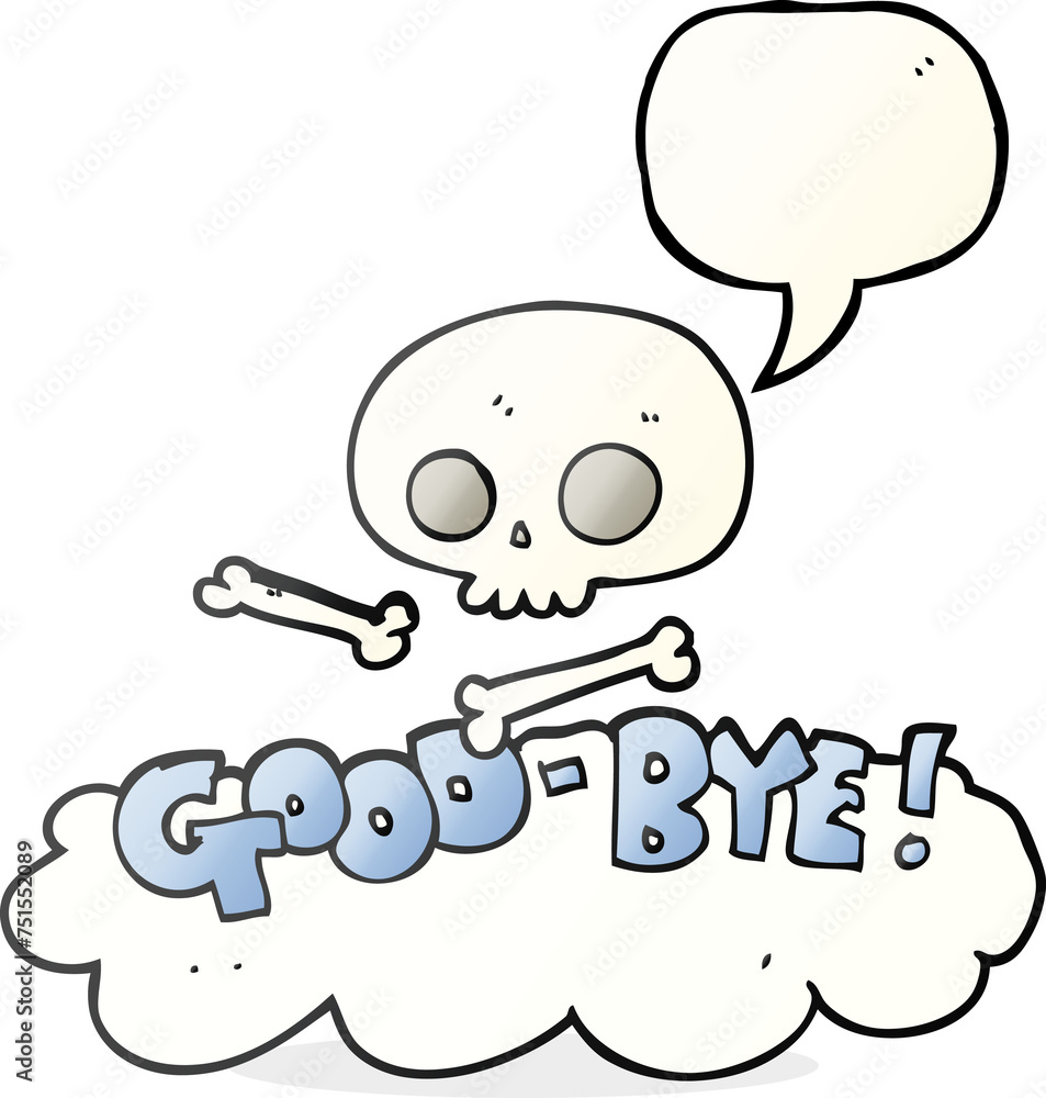 Fototapeta premium speech bubble cartoon good-bye symbol