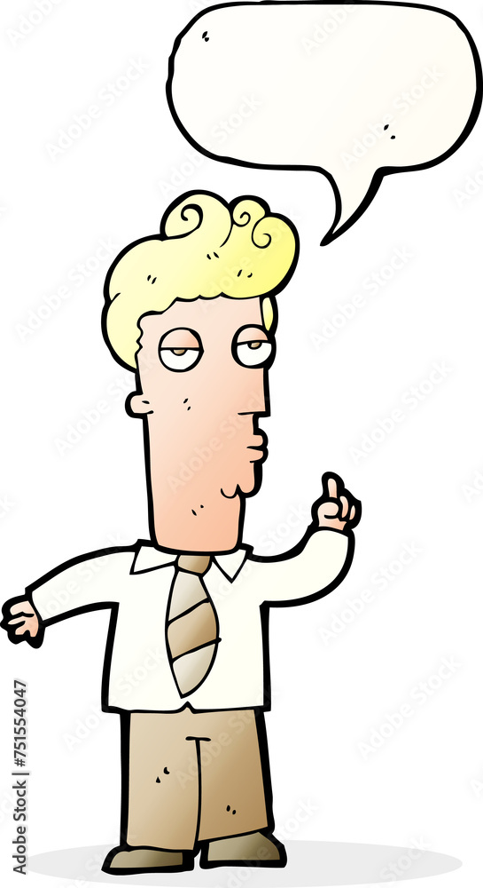 cartoon bored man asking question with speech bubble cartoon bored man asking question with speech bubble