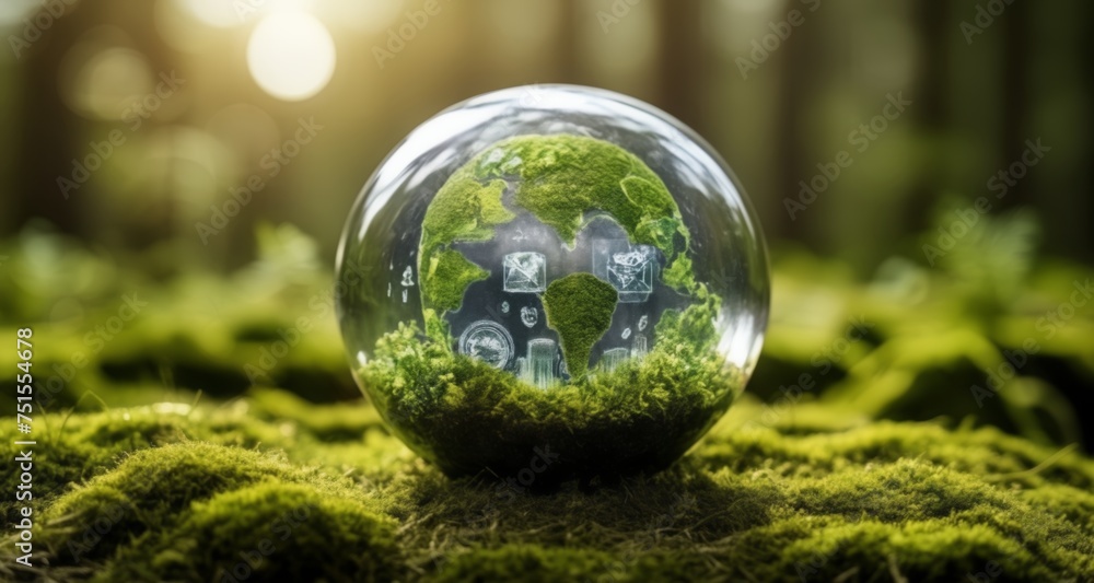  A miniature world within a mossy sphere