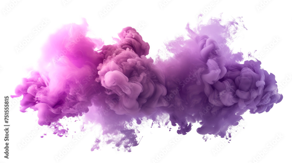 A purple and pink smoke cloud. Isolated on transparent background, PNG A purple and pink smoke cloud. Isolated on transparent background, PNG