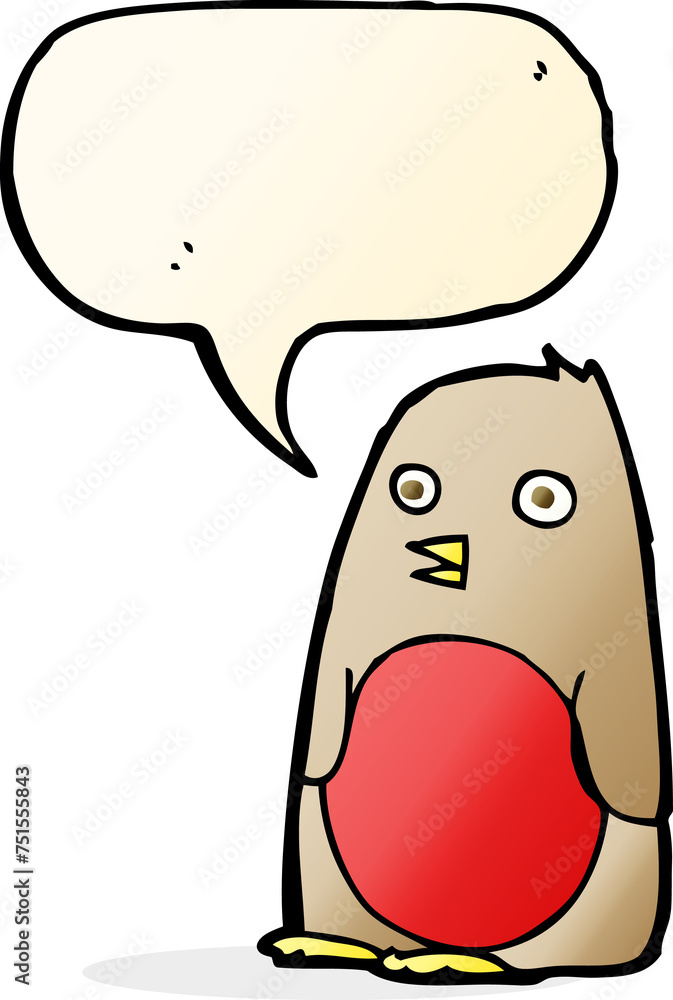 cartoon robin with speech bubble cartoon robin with speech bubble