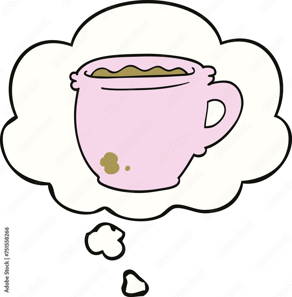 cartoon hot cup of coffee and thought bubble cartoon hot cup of coffee and thought bubble