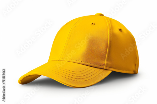 yellow cap isolated on white