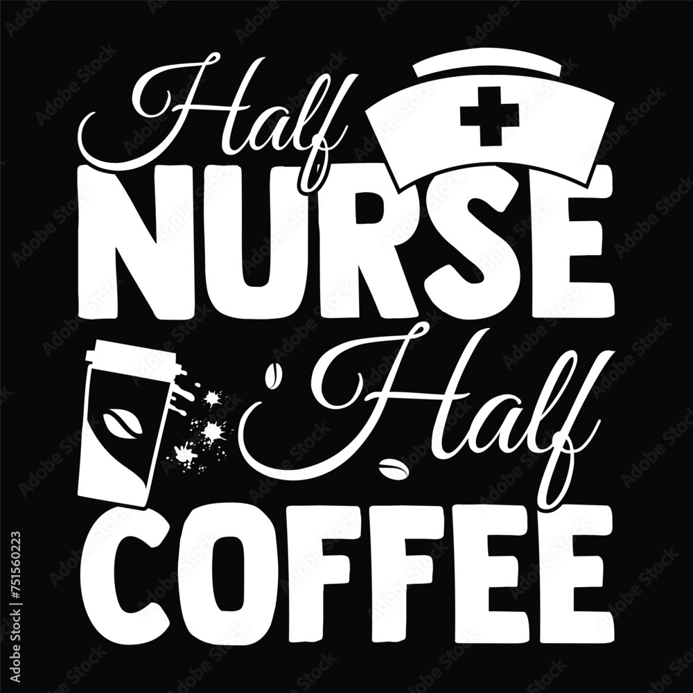 Fototapeta premium half nurse half coffee