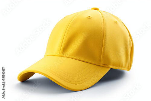 yellow baseball cap isolated