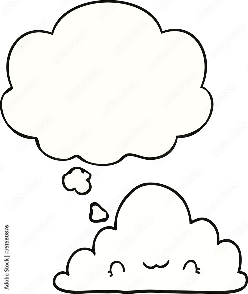 cute cartoon cloud and thought bubble cute cartoon cloud and thought bubble