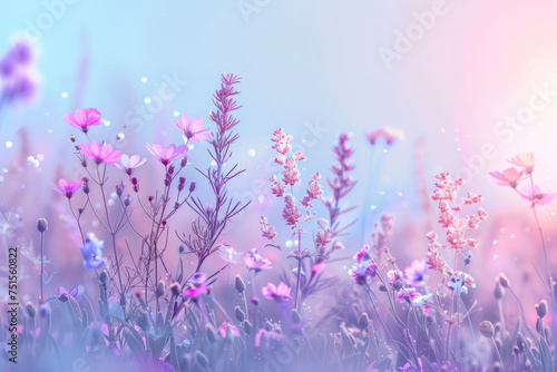 Lavender, a pastel gradient background transitioning from baby blue to soft lavender.