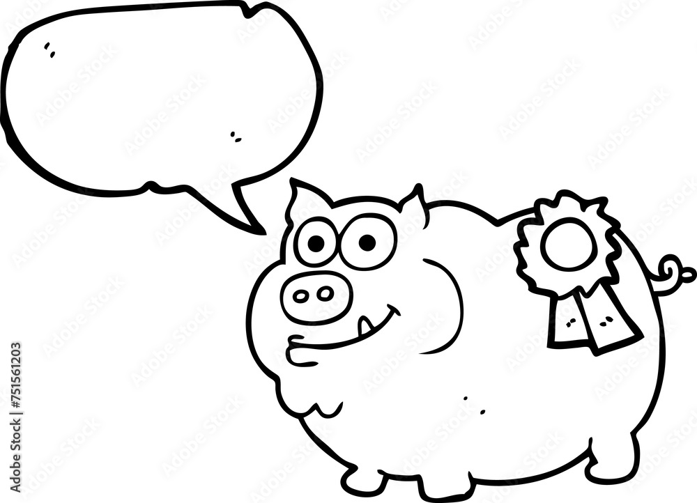speech bubble cartoon prize winning pig speech bubble cartoon prize winning pig