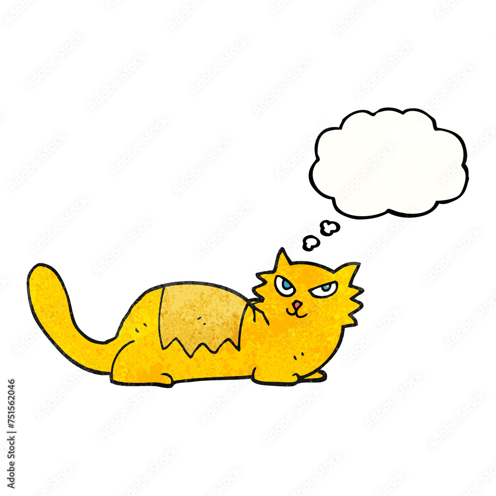 thought bubble textured cartoon cat thought bubble textured cartoon cat