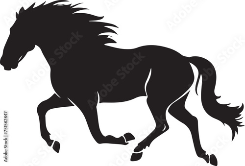 black horse silhouette vector illustration design