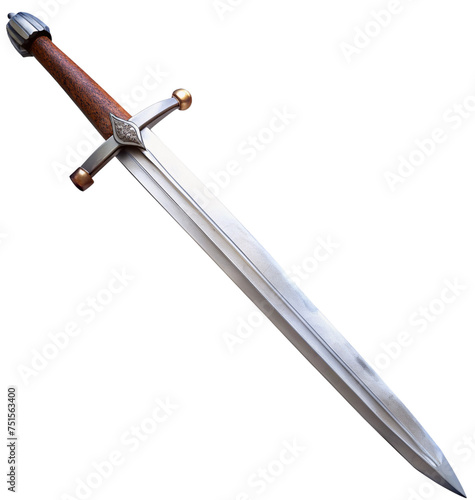sword isolated on white, generative aI