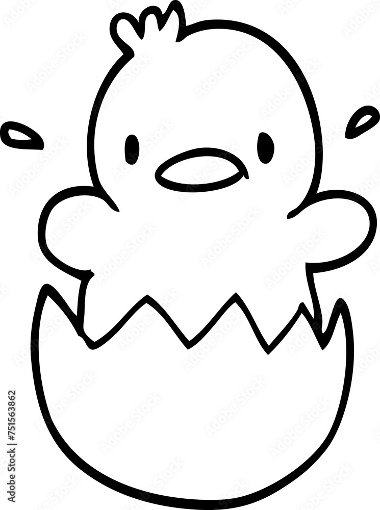 cute line drawing cartoon chick cute line drawing cartoon chick
