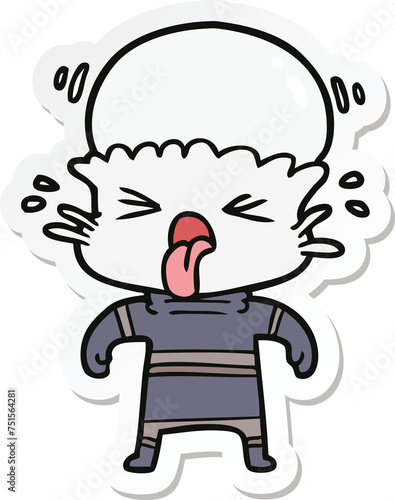 Wallpaper Mural sticker of a weird cartoon alien Torontodigital.ca