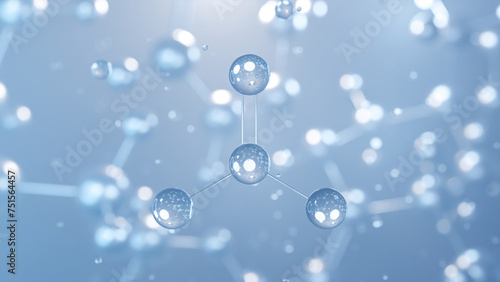 Tableau sur toile phosgene molecular structure 3d, flat model, colorless gas, structural chemical