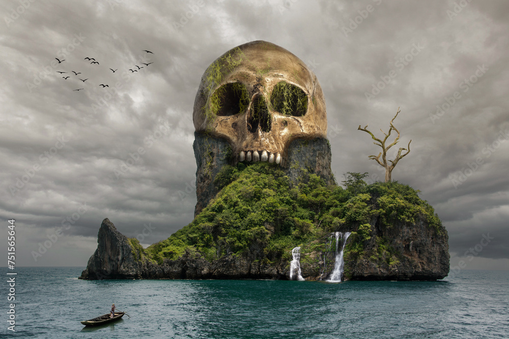 skull island  - obrazy, fototapety, plakaty 