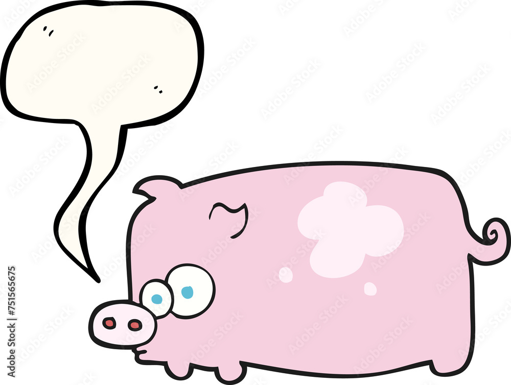 speech bubble cartoon pig speech bubble cartoon pig