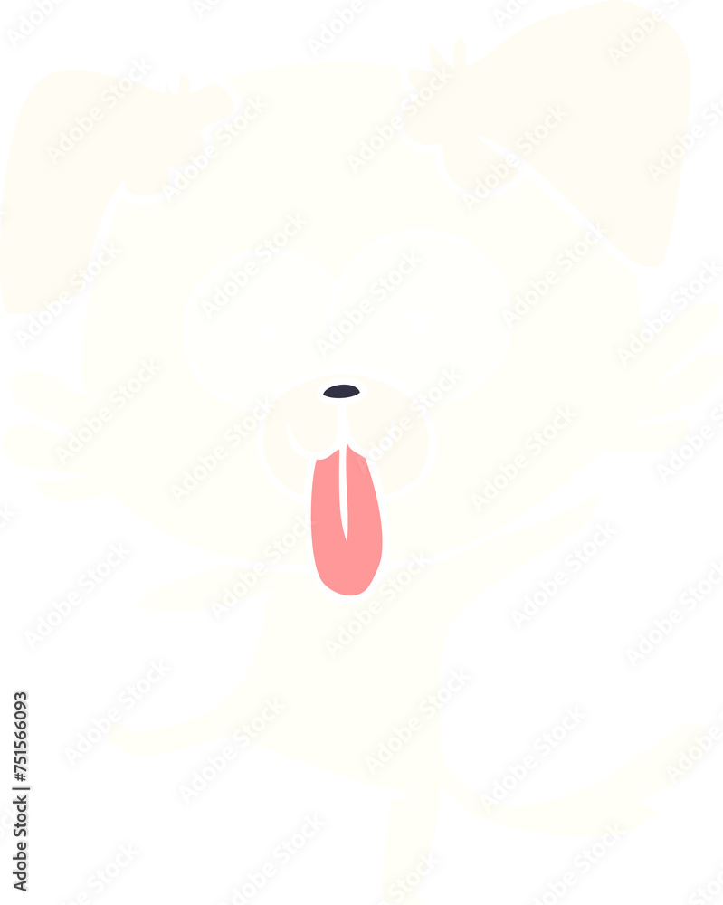 funny flat color style cartoon dancing dog funny flat color style cartoon dancing dog