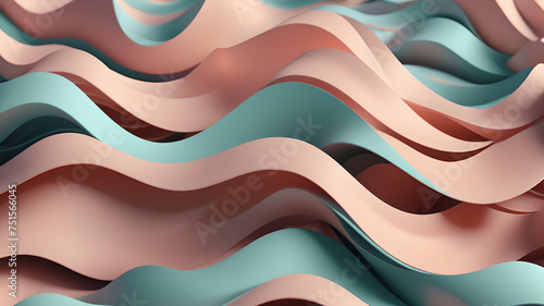 Pattern background geometric texture made of multi-colored waves in pastel matte color. decor and design