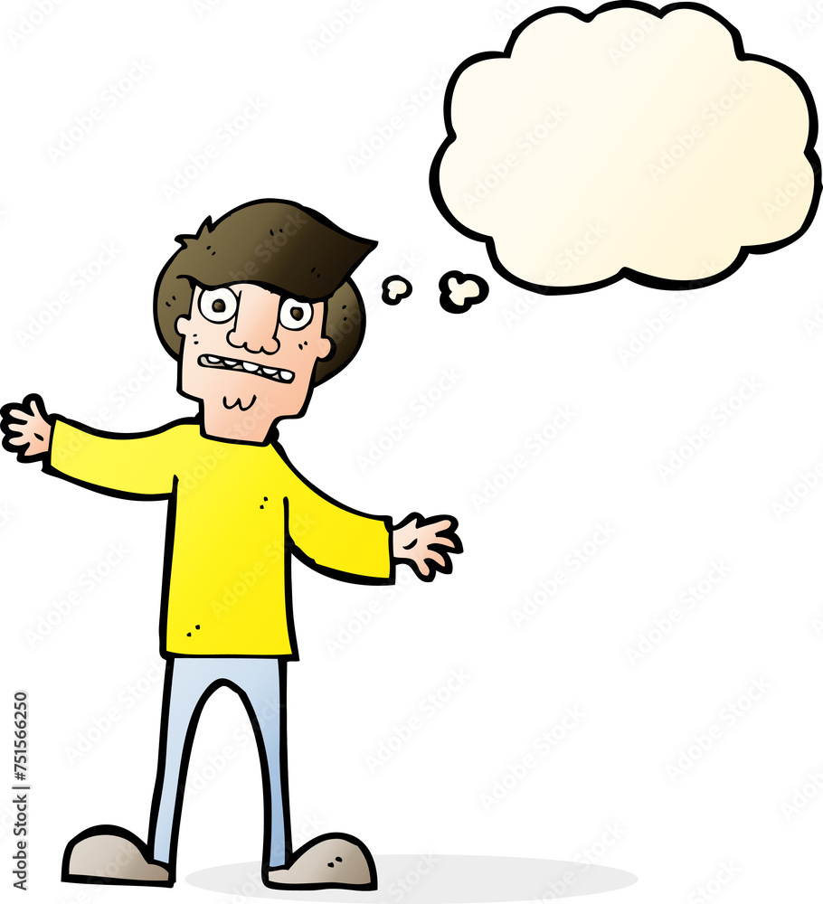 cartoon surprised man with thought bubble cartoon surprised man with thought bubble