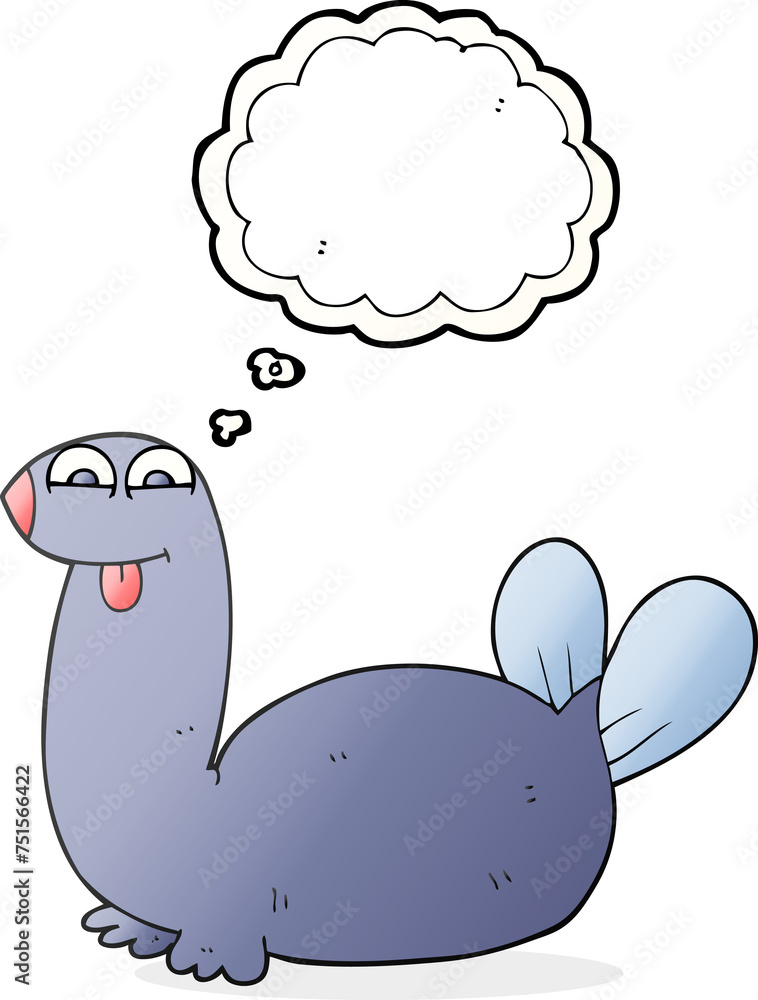 thought bubble cartoon seal thought bubble cartoon seal
