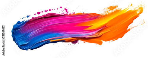 Panel kuchenny z motywem A colorful brush stroke. Isolated on transparent background, PNG