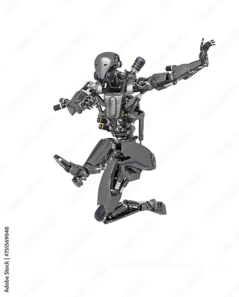 apocalypse cyborg is jumping high like a hero apocalypse cyborg is jumping high like a hero