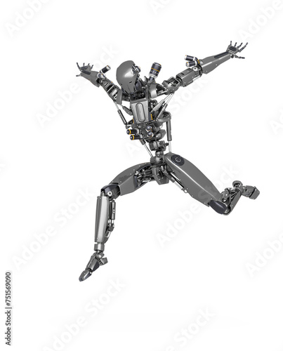 apocalypse cyborg is landing after jump