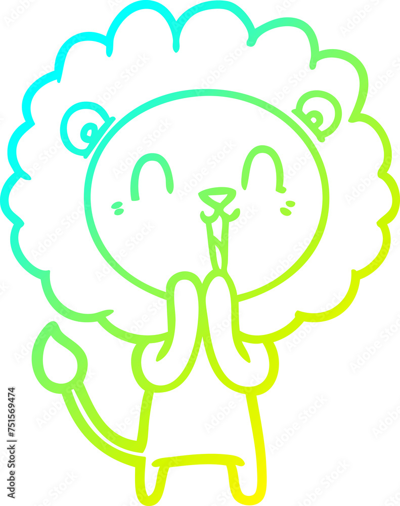 cold gradient line drawing laughing lion cartoon cold gradient line drawing laughing lion cartoon