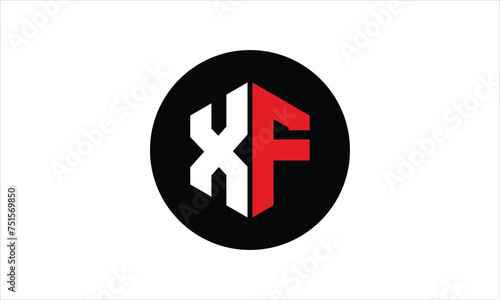 XF initial letter polygon icon gaming logo design vector template. batman logo, sports logo, monogram, falcon, war game, symbol, playing logo, abstract, fighting, typography, icon, minimal, premier 