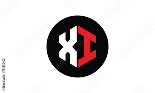 XI initial letter polygon icon gaming logo design vector template. batman logo, sports logo, monogram, falcon, war game, symbol, playing logo, abstract, fighting, typography, icon, minimal, premier 