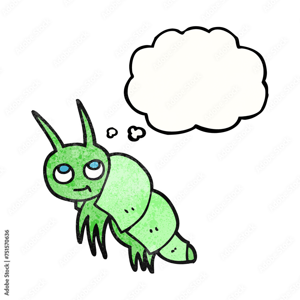 thought bubble textured cartoon little bug thought bubble textured cartoon little bug