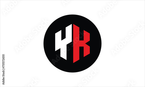 Free Download YK initial letter polygon icon gaming logo design vector template. batman logo, sports logo, monogram, falcon, war game, symbol, playing logo, abstract, fighting, typography, icon, minimal, premier  - GFXLoad