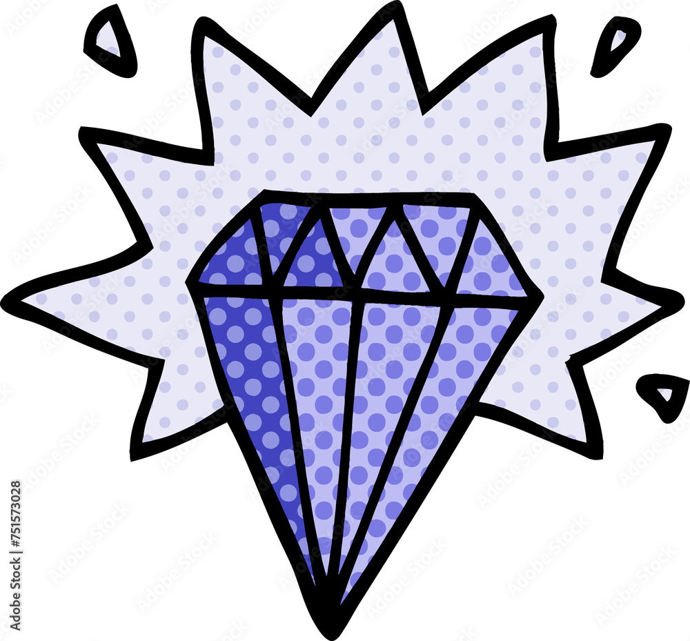cartoon doodle tattoo diamond