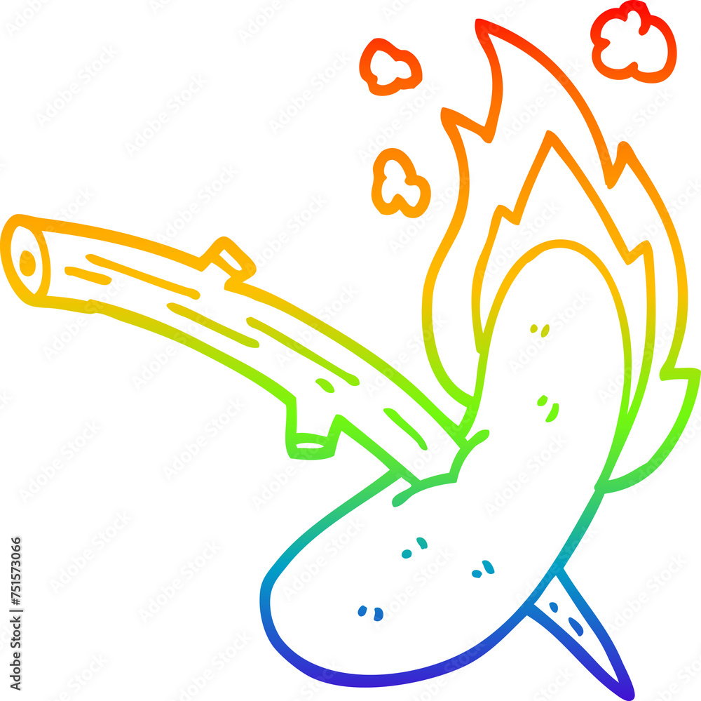 rainbow gradient line drawing cartoon hot dog rainbow gradient line drawing cartoon hot dog
