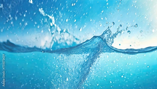 abstrack of water splash on blue background