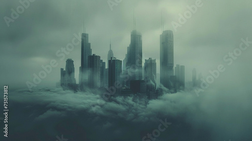 Explore the grim mystery of a futuristic abandoned city, its skyscrapers shrouded in fog and secrets untold