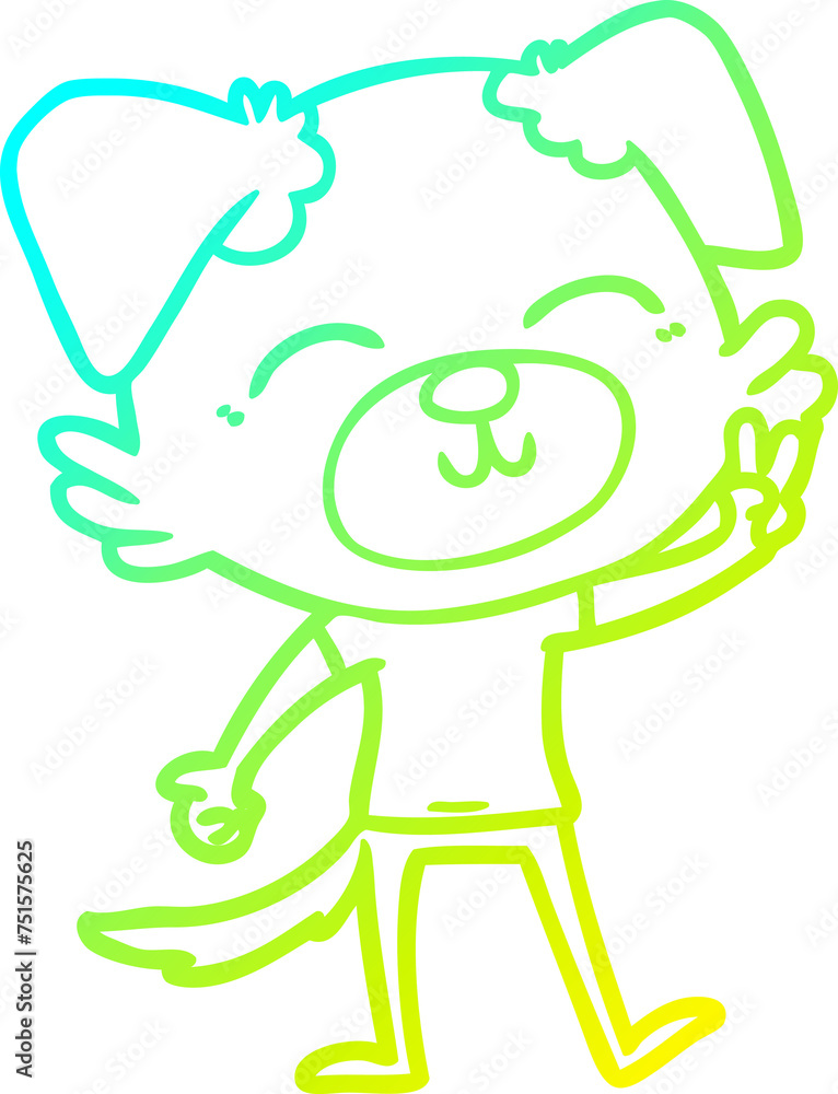 cold gradient line drawing cartoon dog cold gradient line drawing cartoon dog