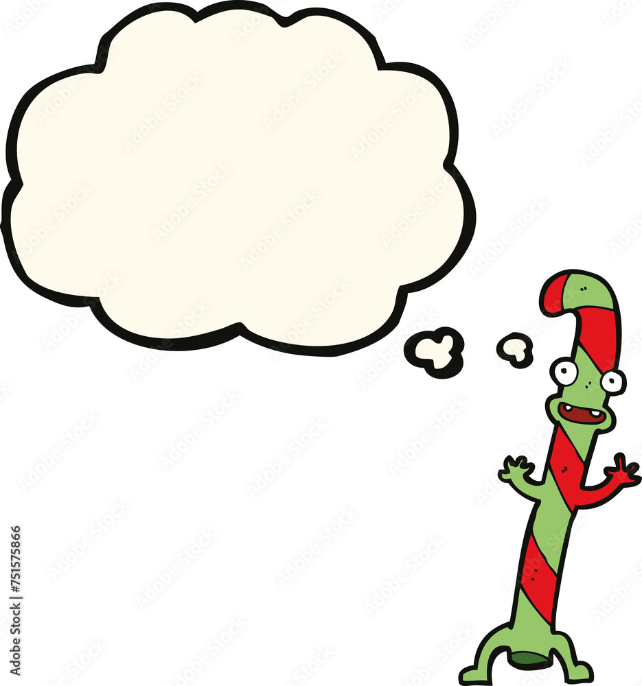cartoon dancing christmas candy cane with thought bubble cartoon dancing christmas candy cane with thought bubble