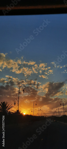 sunset over the sea