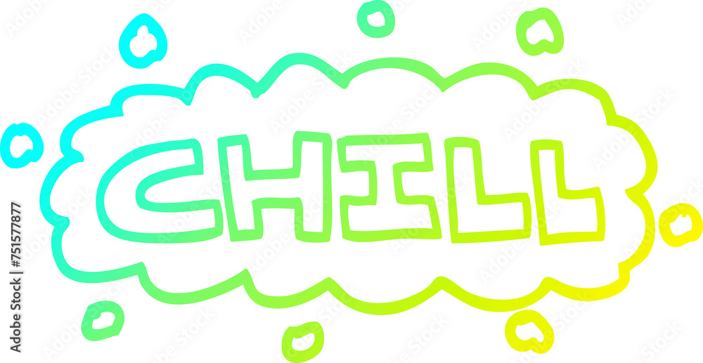 cold gradient line drawing cartoon chill symbol cold gradient line drawing cartoon chill symbol