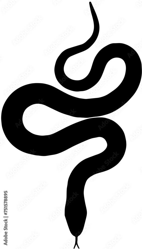Selhouette of a snake
