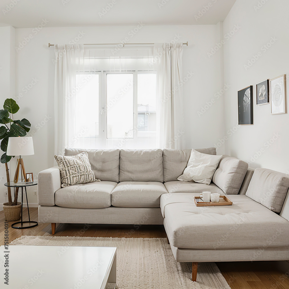 Fototapeta premium modern living room with interior design