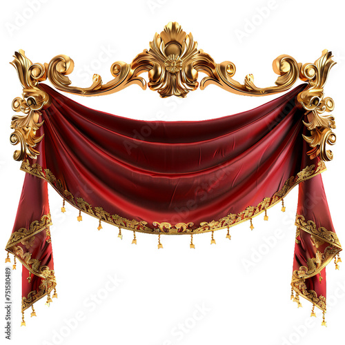 Royal Banner, transparent background, isolated image, generative AI