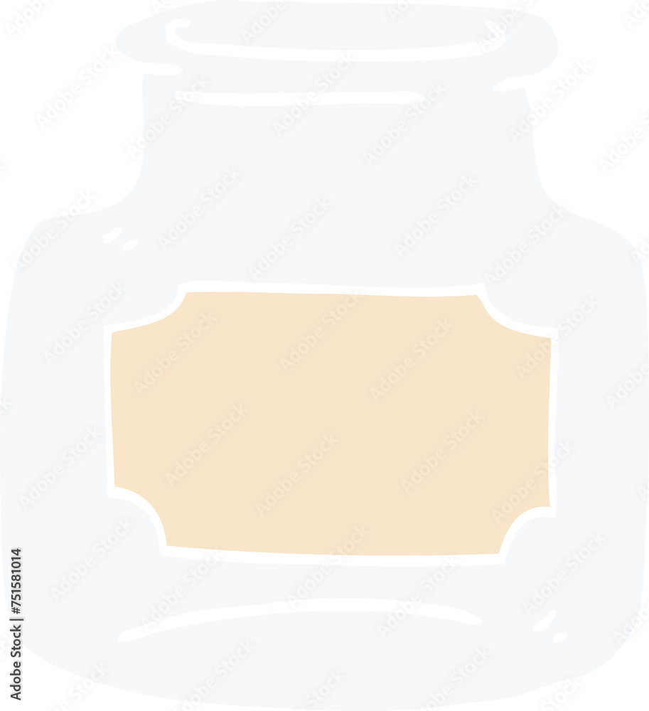 cartoon doodle of clear glass jar cartoon doodle of clear glass jar