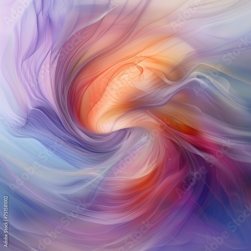 Abstract colorful whirl background. Abstract swirls in pastel tones. Artistic wavy backdrop for design.
