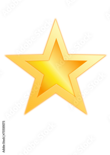 3d golden star