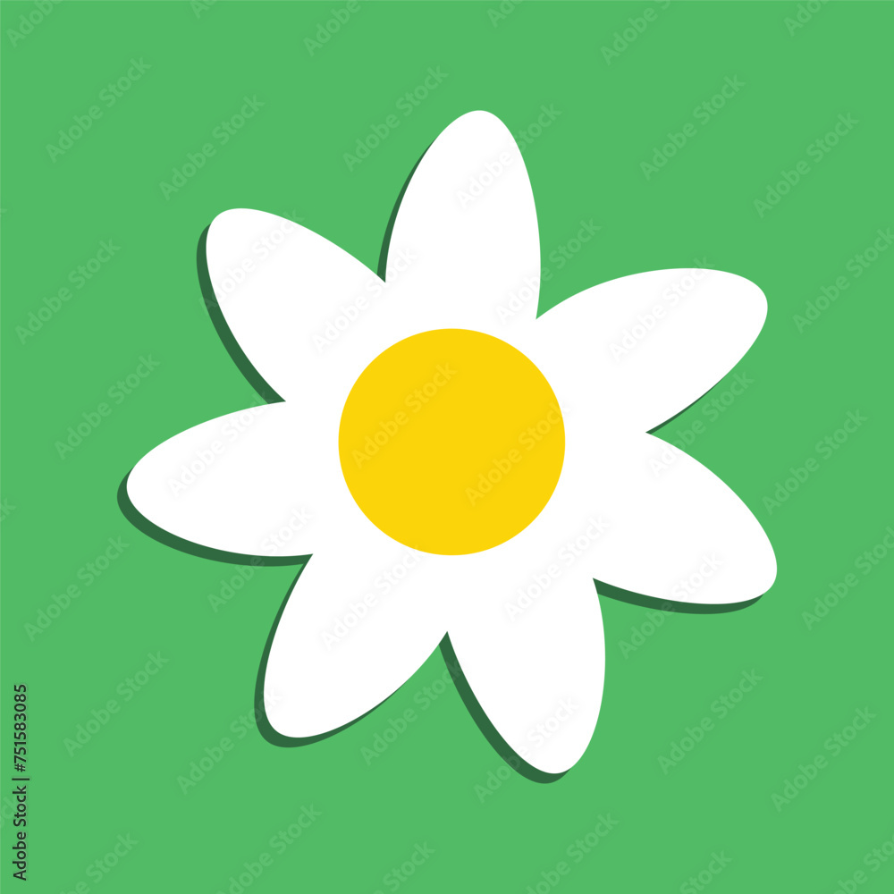 Cartoon daisy logo designs, chamomile flower icons. Flat spring floral elements. Blossom flowers with white petals. Doodle daisy vector set with background. Cartoon daisy logo designs, chamomile flower icons. Flat spring floral elements. Blossom flowers with white petals. Doodle daisy vector set with background.