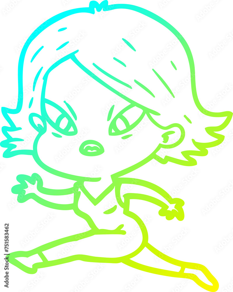 cold gradient line drawing cartoon stressed woman cold gradient line drawing cartoon stressed woman